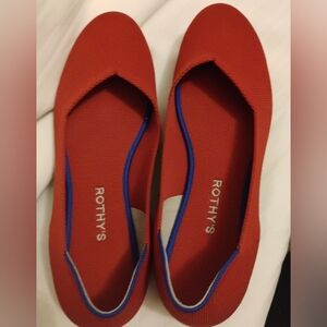 Women's Rothy's Red Knit Round Toe Size 11 Flats